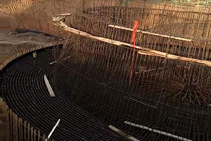 上饶砼烟囱新建施工现场
